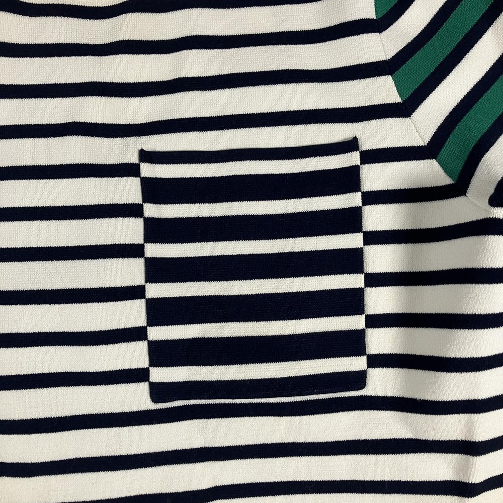 Tory‎ Sport Tory Burch Sweater Womens XS Multicolor Stripe Short Pocket Knit - Picture 3 of 12